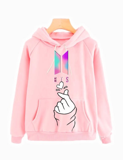 Sudadera BTS  | Rosado | Logo