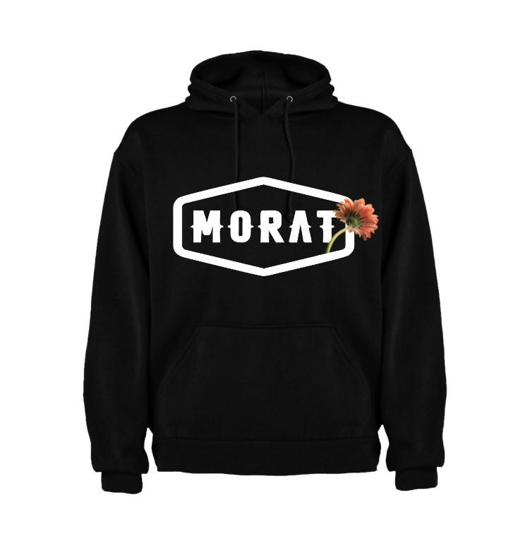 Sudadera Morat | Negro | Logo Morat | Y volveras a sentir Mariposas | Flor