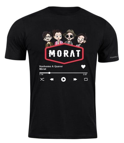 Playera Personalizada | Morat | Negro | Spotify | Vuelveme a Querer