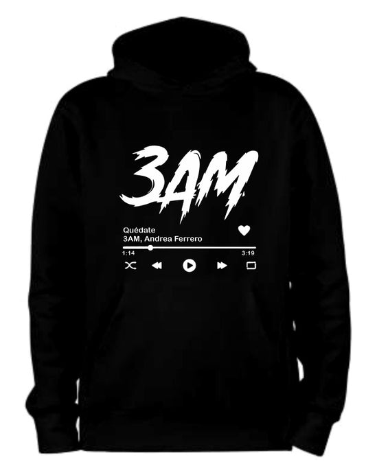 Sudadera 3AM| Negro | Quédate