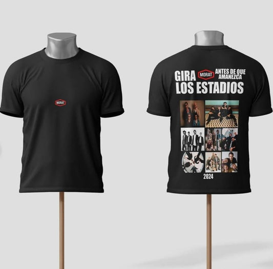 Playera Morat | Negra | Collage Gira los estadios | 2024