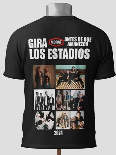 Playera Morat | Negra | Collage Gira los estadios | 2024