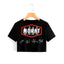 Playera Morat | Negra | Crop Top | Firmas