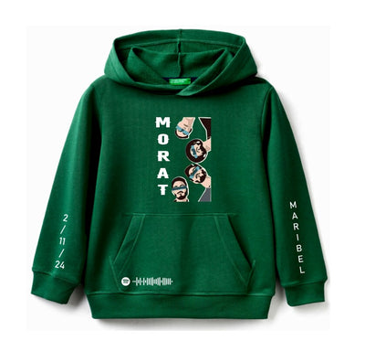 Sudadera verde botella | MORAT | Collaje | Gira los estadios ADQA 1