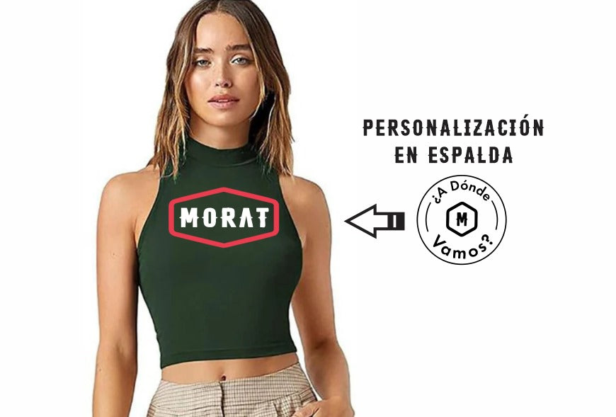 Blusa cuello de torguta | Morat | manga corta | Verde botella | ¿A dónde Vamos?