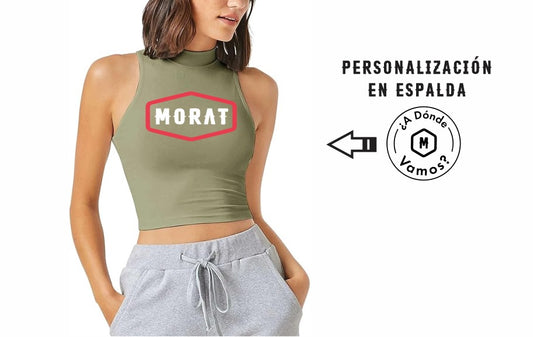 Blusa cuello de torguta | Morat | manga corta | Verde olivo | ¿A dónde Vamos?