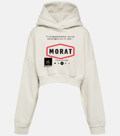 Sudadera Tipo Crop Top | Morat | Beige | Causa perdida