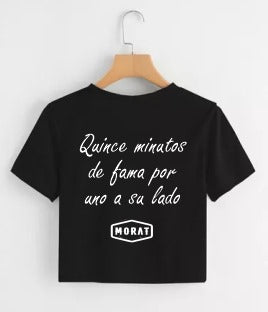 Playera Morat | Negra | Crop Top | O | Grupo