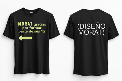 Playera Personalizada | Fluorescente | Brilla en la obscuridad | Negro| morat gracias por formar parte de sus 15 (2)