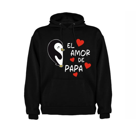 Sudadera personalizada| Negra| Pinguinos | Papá