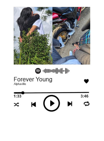 Cuadro Acrílico Spotify | Día del amor | Forever Young