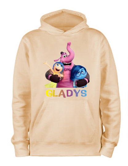 Sudadera INTENSAMENTE| Beige | Bing Bong, Tristeza y Alegría | Gladys