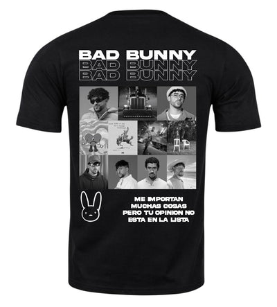Playera Negra| Bad Bunny| Collage