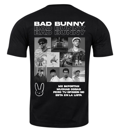 Playera Negra| Bad Bunny| Collage