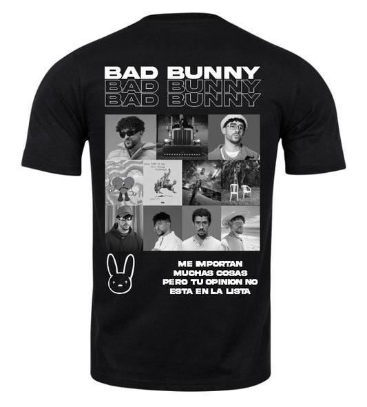 Playera Negra| Bad Bunny| Collage