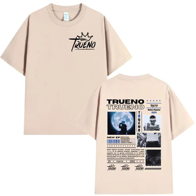 Playera OVERSIZE Crema | Trueno  | estilo Urbano | Elegante