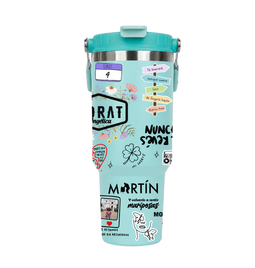 Vasos Térmico 1300ml | Celeste | Morat | Lo mejor de Morat | figuritas 2