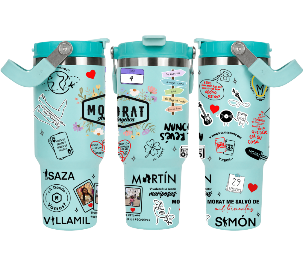 Vasos Térmico 1300ml | Celeste | Morat | Lo mejor de Morat | figuritas 2