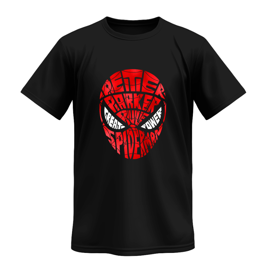 Playera | Negra | Hombre araña | spiderman | Peter Parker