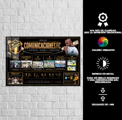 Cuadro Metálico Personalizado | Comunicaciones FC | Logros