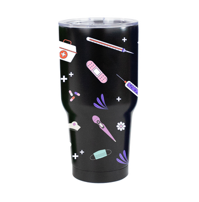 Vasos Térmico 30 oz | Negro | Enfermeria | Lic. TELMA