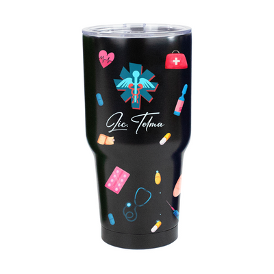 Vasos Térmico 30 oz | Negro | Enfermeria | Lic. TELMA | opción 2