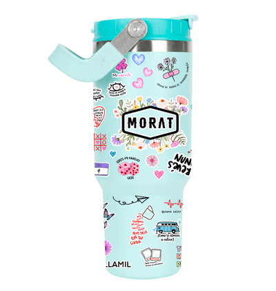 Vasos Térmico 1300ml | Celeste | Morat | Lo mejor de Morat | figuritas Varias