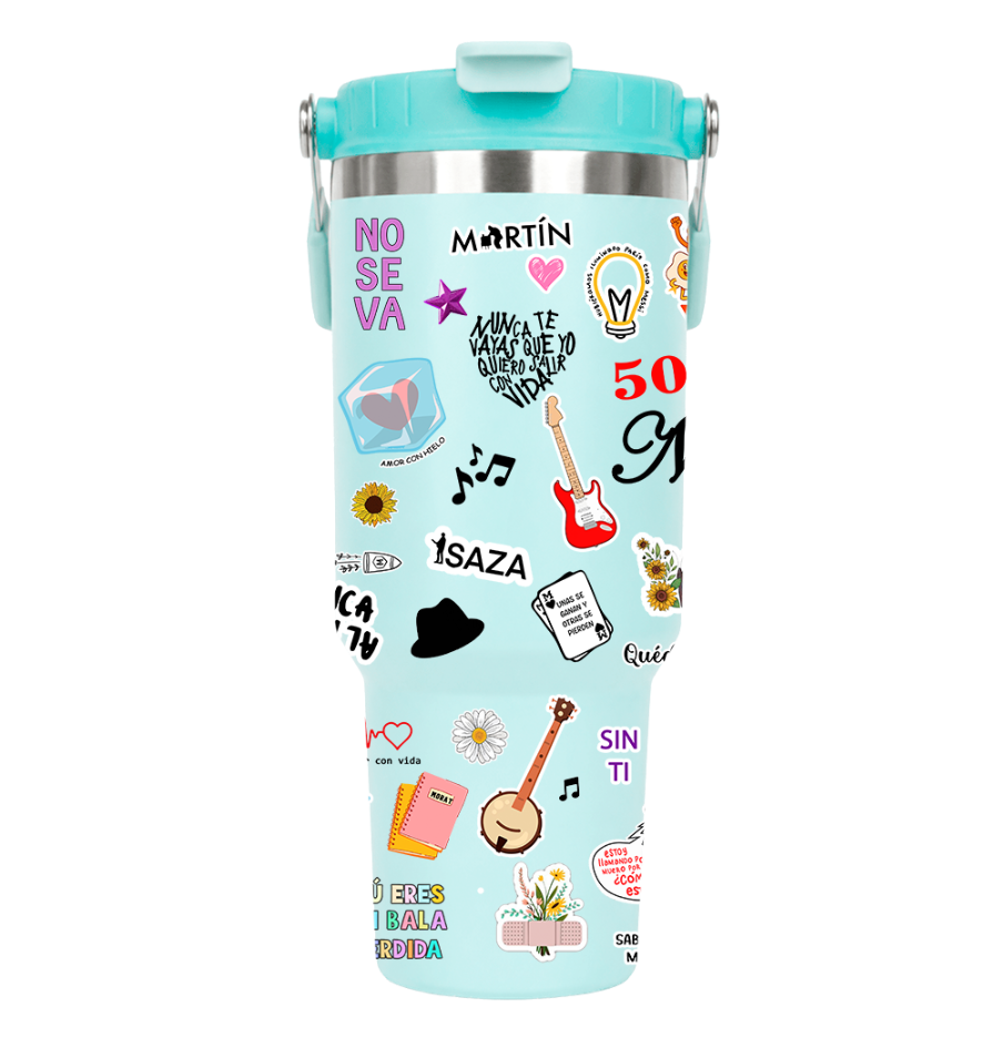 Vasos Térmico 1300ml | Celeste | Morat | Lo mejor de Morat | figuritas Varias