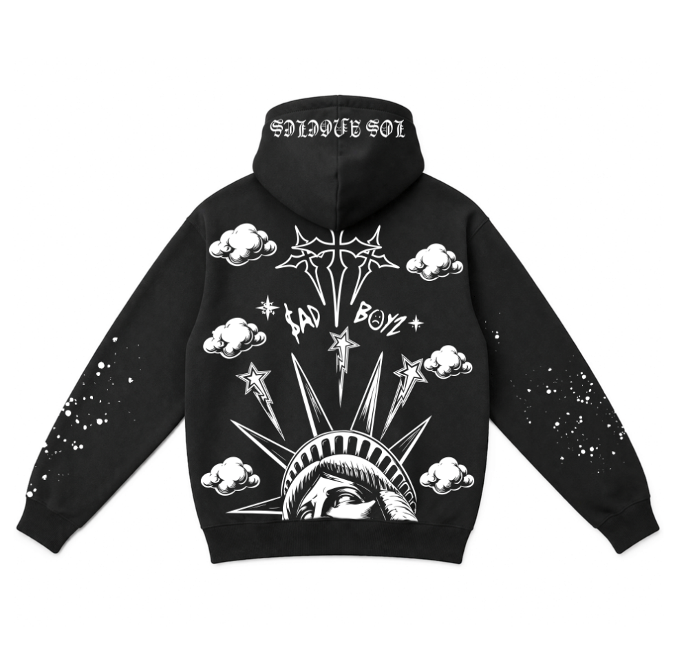 Sudadera | negra | Sad Boyz | Los Angeles