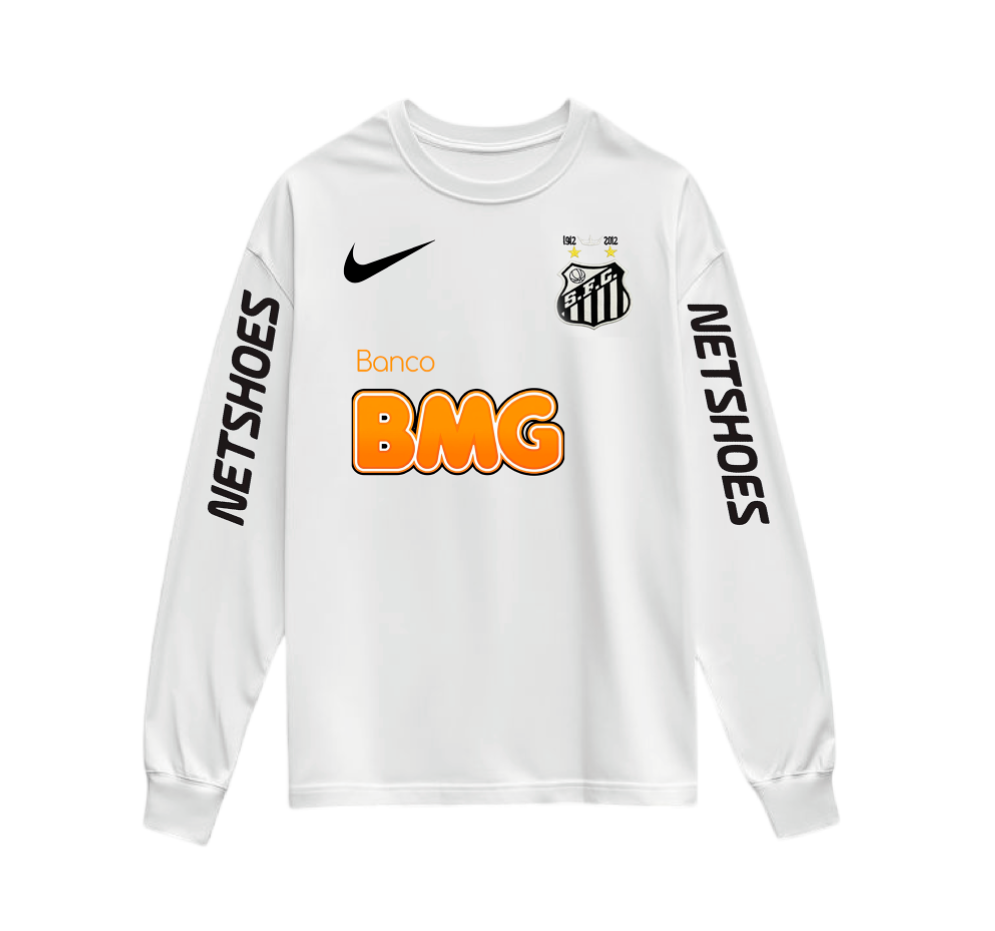 Sudadero | Cuello Redondo | Blanco | Neymar | Santos FC