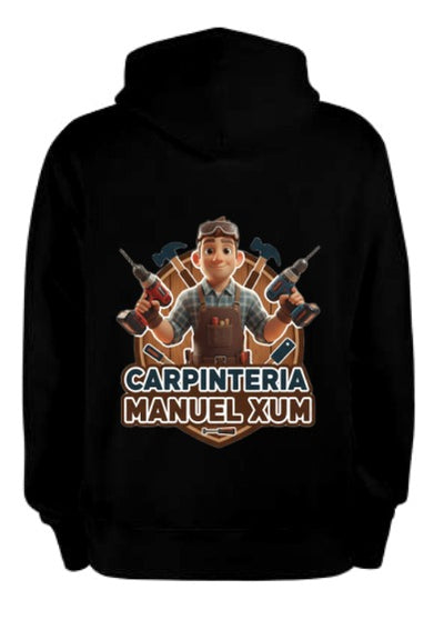 Sudadera | Negra | Carpintería Manuel Xun