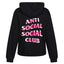 Sudadera | Negro | Anti Social Club | Rallado