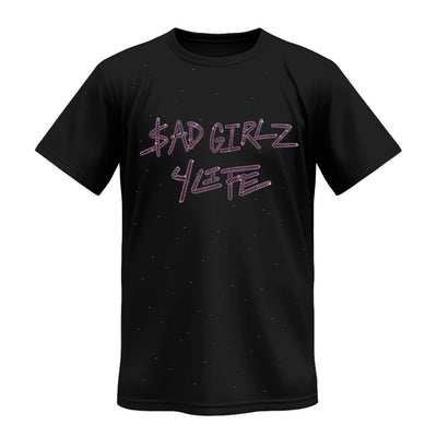 Playera | Negra | Perlado rosado | Junior H | San Girlz 4 Life