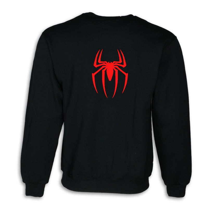 Sudadera | Cuello redondo   | Negro | hombre araña | Spider man | Urbano