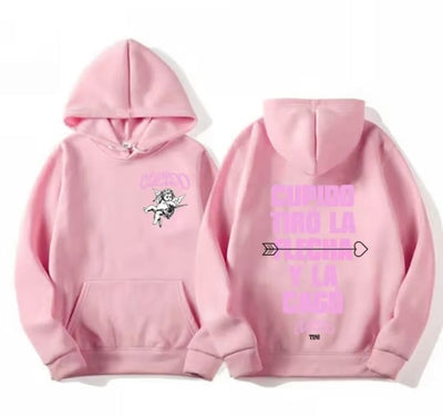 Sudadera | Personalizada | Rosa | TINI | Stoessel Cupido | estampado de arco y cago | ideal para combinar