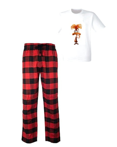 Pijama de intensamente | Rojo | cuadros | Manga Corta| Ansiedad