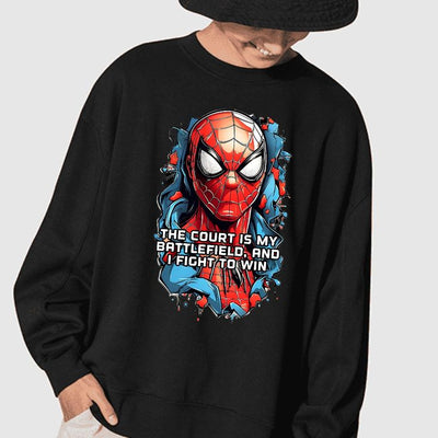 Sudadera | Cuello redondo | Negro | hombre araña| Spider man | spiderman desgn