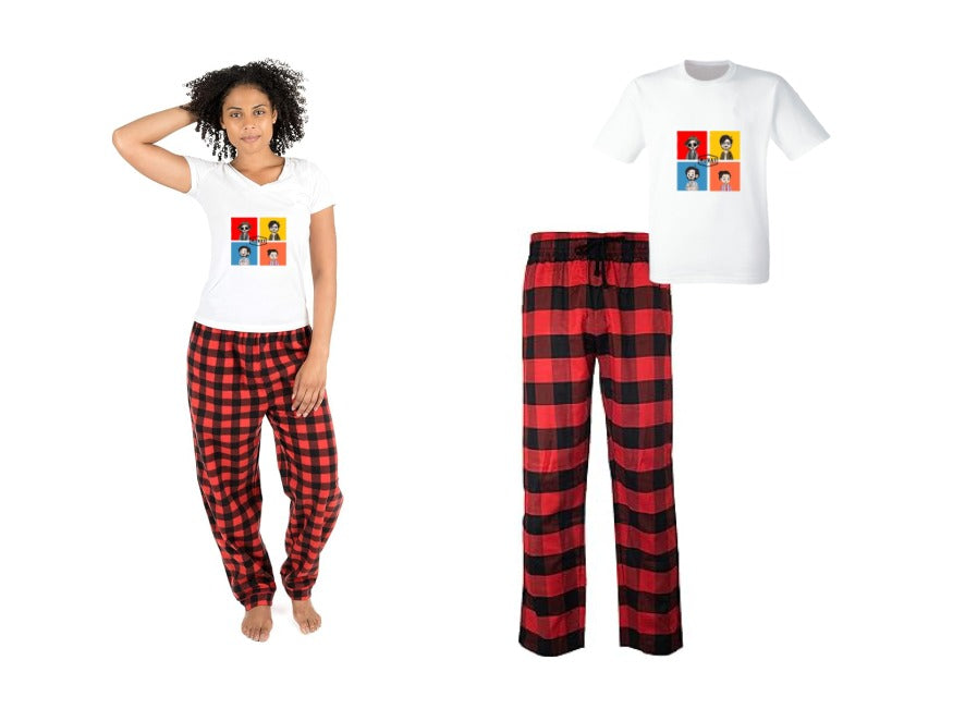 Pijama de Morat | Rojo | cuadros | Manga Corta | Personajes