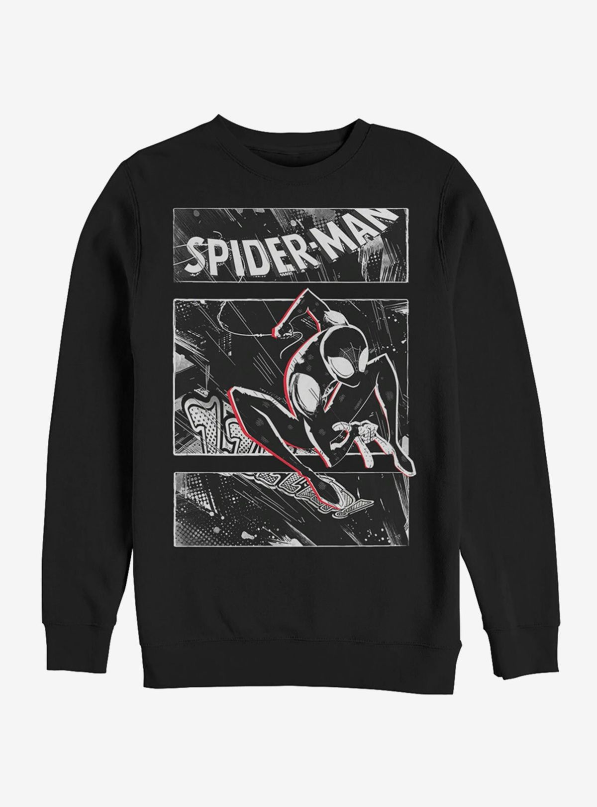 Sudadera | Cuello redondo | gris | hombre araña| Spider man | Black Estampado