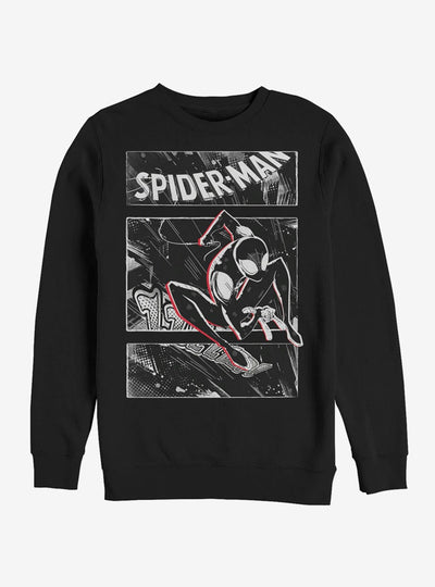 Sudadera | Cuello redondo | gris | hombre araña| Spider man | Black Estampado