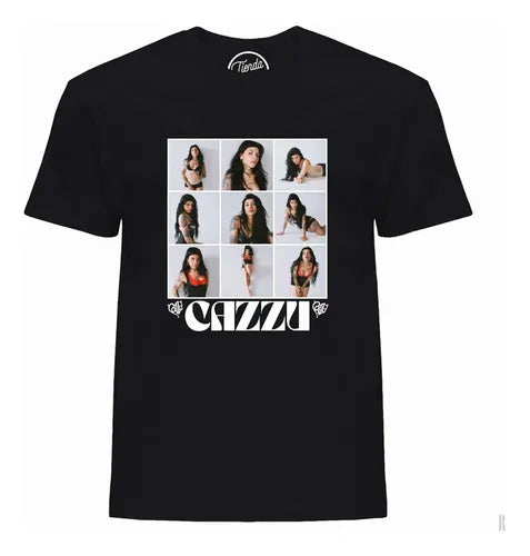 Playera | Negro | Cazzu | Diseño Astetic | collage Cazzu