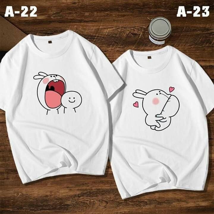 Duo de playeras personalizadas |  Día del Amor y de la amistad