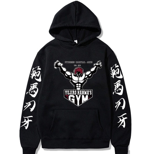Sudadera negra | GYM | Japón Anime Baki Hanma Yujiro