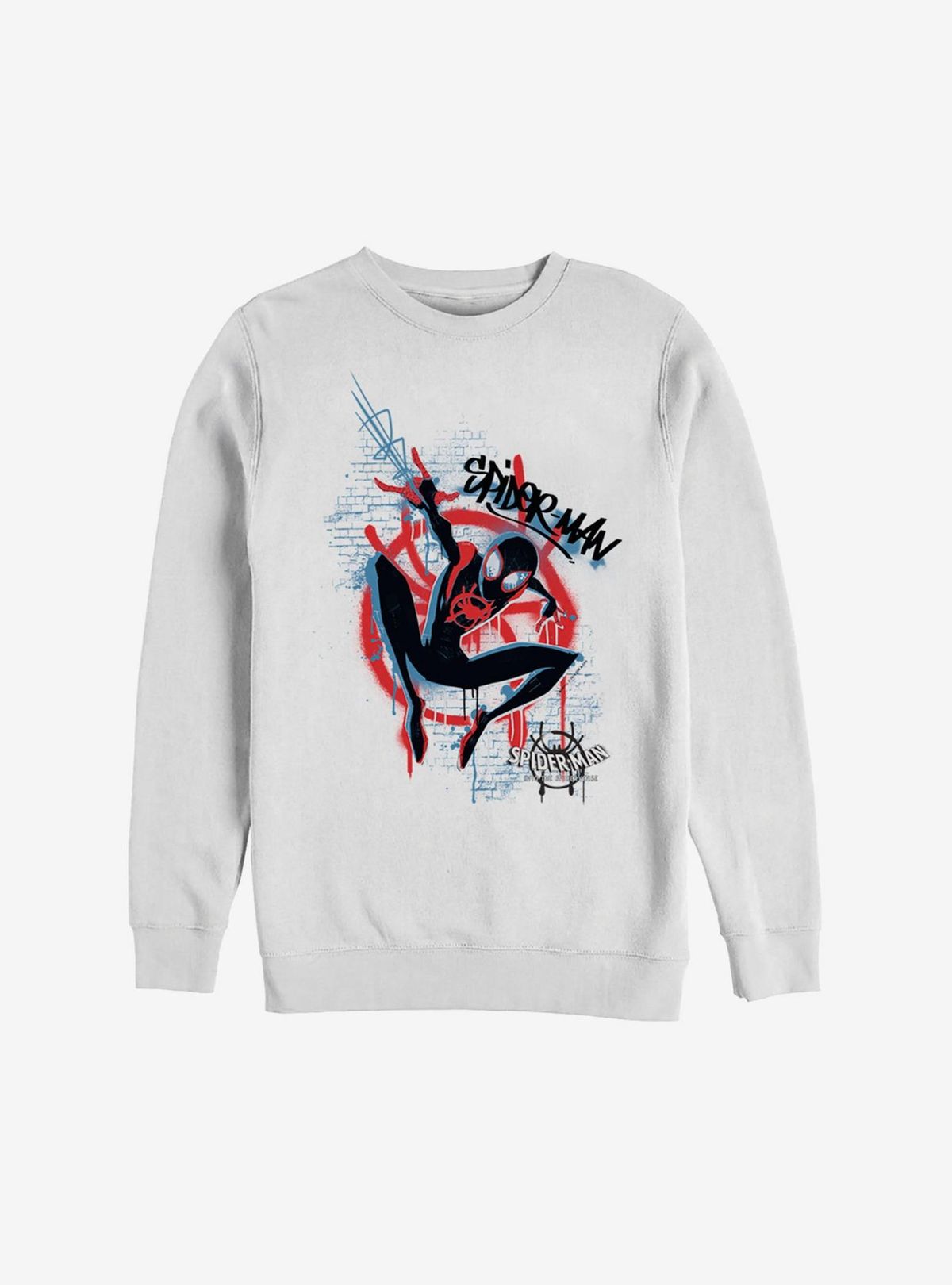 Sudadera | Cuello redondo | blanco | hombre araña| Spider man | Spiderman-miles