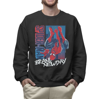 Sudadera | Cuello redondo | Negro | hombre araña| Spider man | Brand Newday
