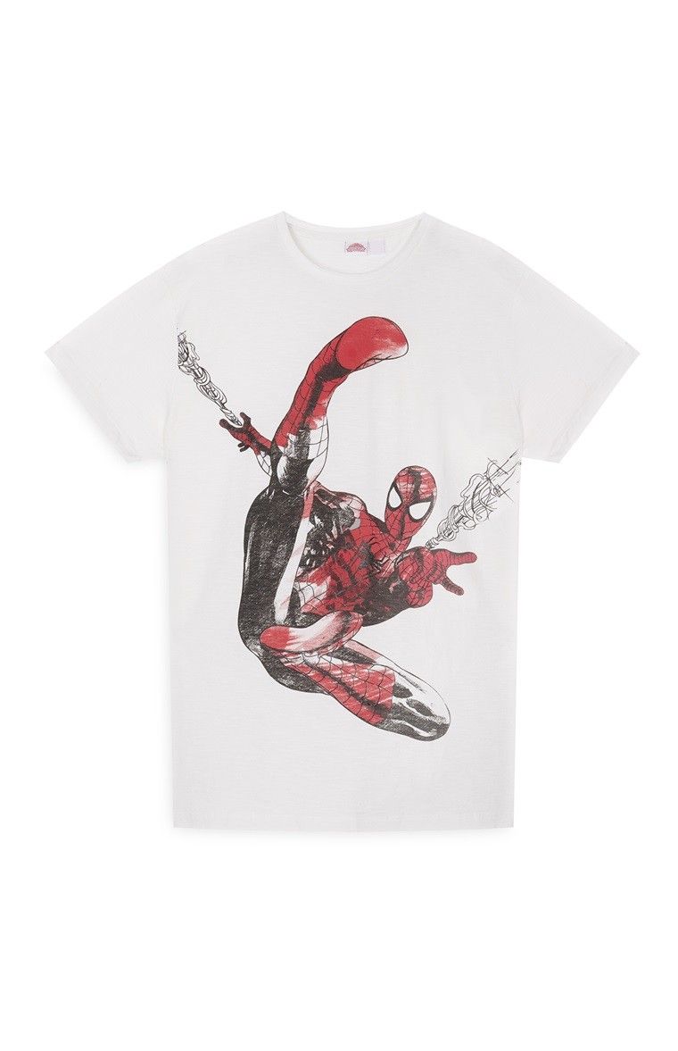 Playera | blanca | Hombre araña | spiderman | Dibujo