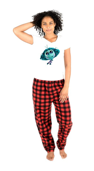 Pijama de intensamente | Rojo | cuadros | Manga Corta|Envidia