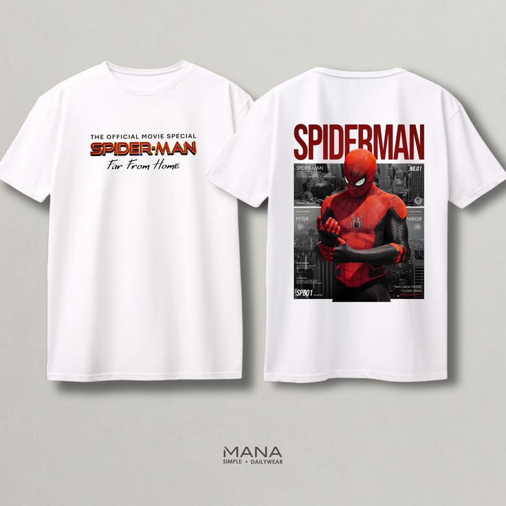 Playera | blanca | Hombre araña | spider man | The Official Movie