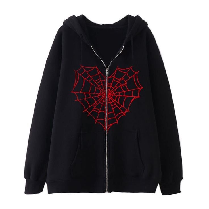 Sudadera con zipper | Negro | Hombre Araña | spider man | corazón