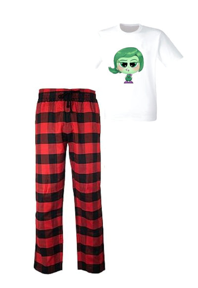 Pijama de intensamente | Rojo | cuadros | Manga Corta|Desagrado